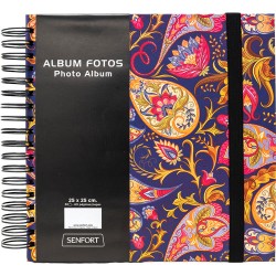 Álbum fotos Senfort Esp 25x25cm 30 hojas Paisley