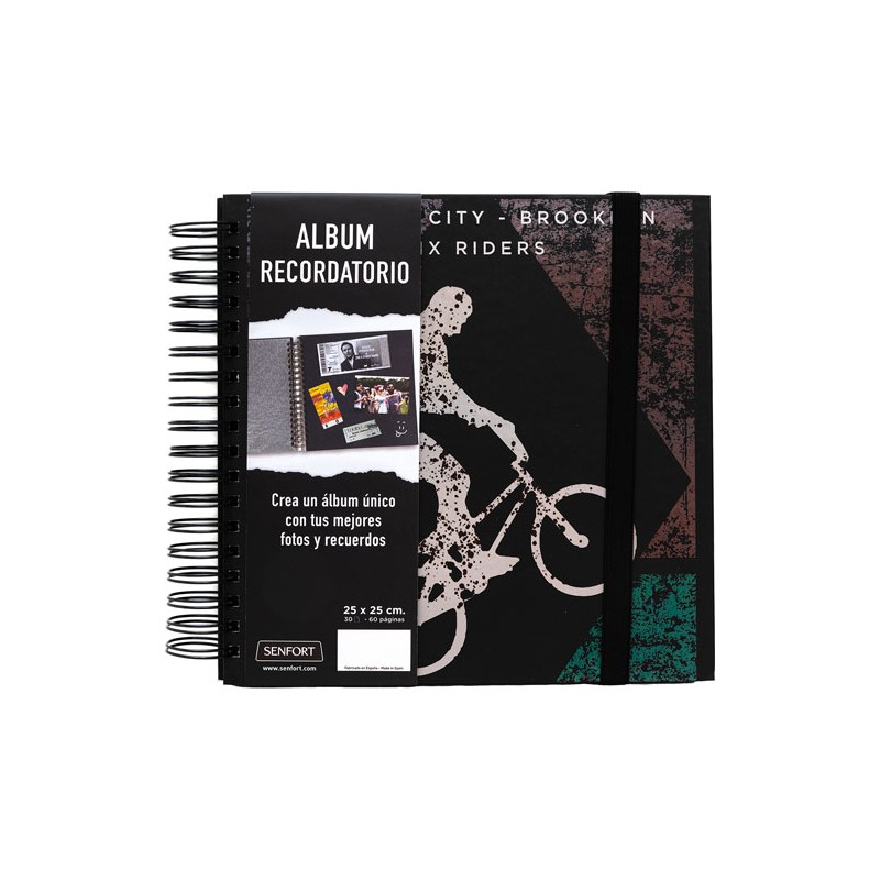Álbum fotos Senfort Espiral 25x25cm 30 hojas xtreme