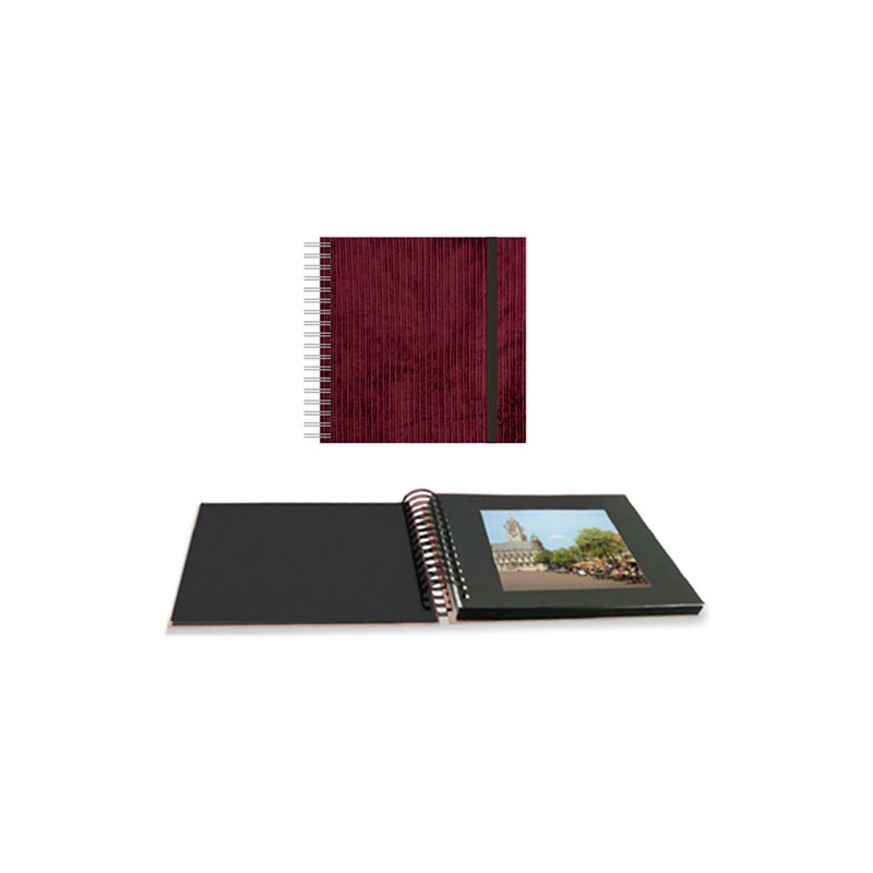 Álbum fotos Senfort 25x25cm Cubierta Pana Granate