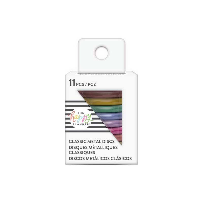 Repuesto Para Agenda The Happy Planner Discos Metal Rainbow 1.25 Pulg Paquete Con 11