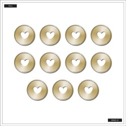 Repuesto Para Agenda The Happy Planner Discos Metal Gold 1.75 Pulg Paquete  Con 11