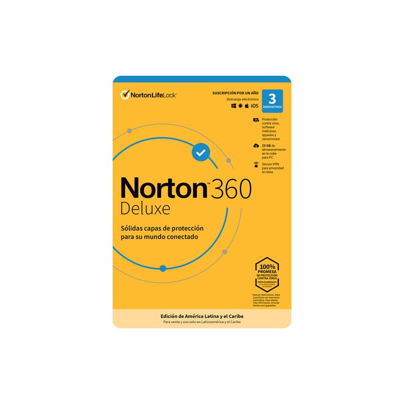 ESD NORTON 360 DELUXE / TOTAL SECURITY 3 DISPOSITIVOS 1 AÑO