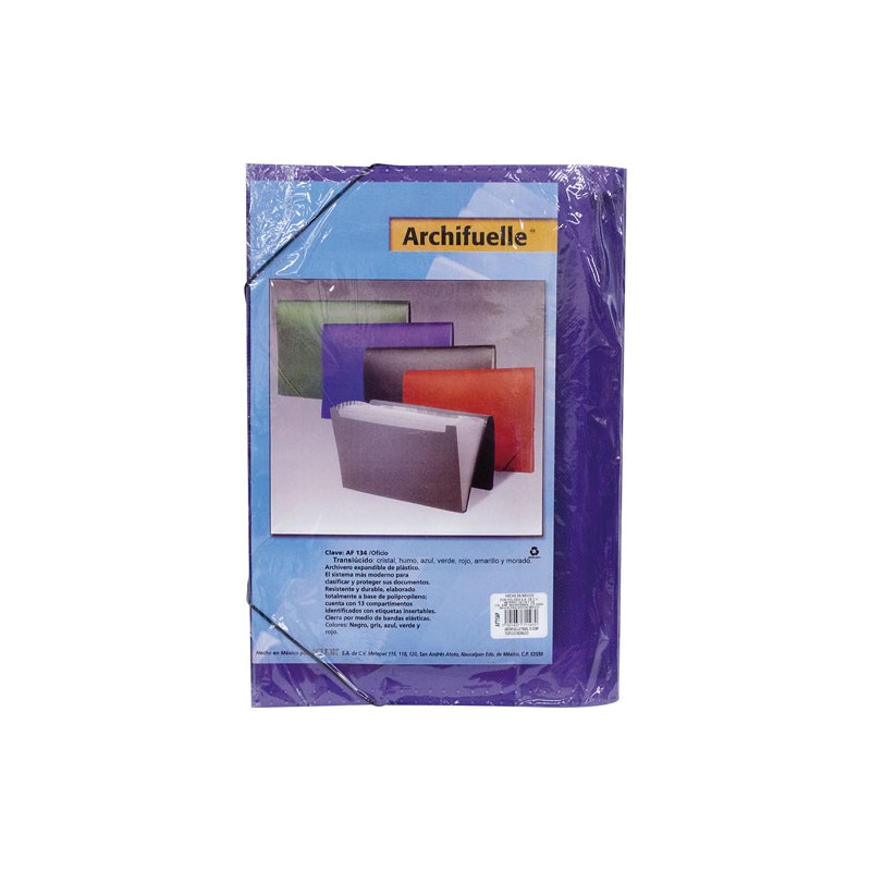 ARCHIFUELLE POLIDEX AFT134 TAMAÑO OFICIO 13 COMPARTIMENTOS
