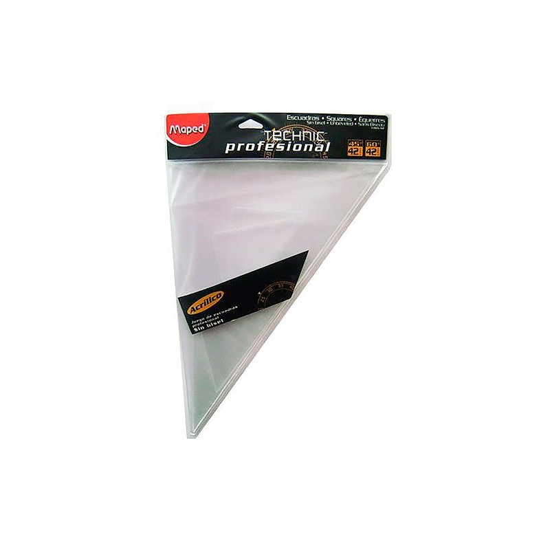 Escuadra Transparente Maped 42 CM sin Graduación sin Bisel 1305