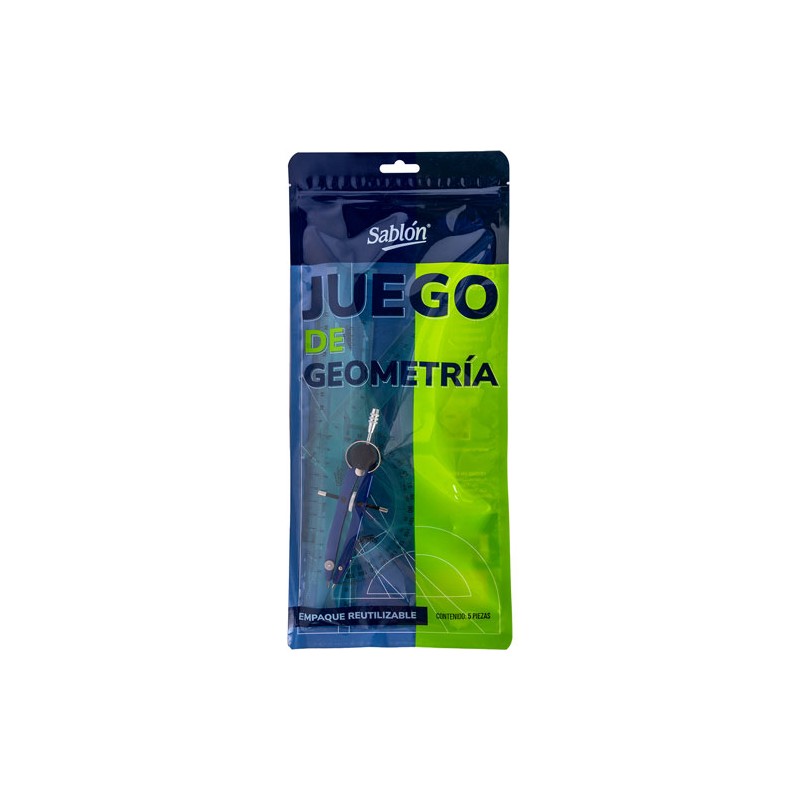 Juego De Geometria Sablon Wacky 1087 Flex Con Compas Con 5 Piezas