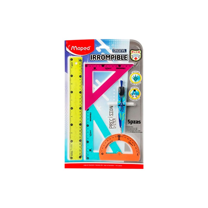Juego Geometria Maped 981811 Agave Flex con 5 piezas