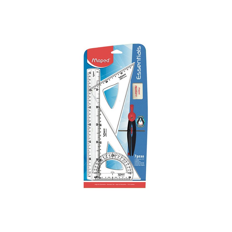 Juego Geometría Maped 899232 Clásico Blíster Con 6 Piezas