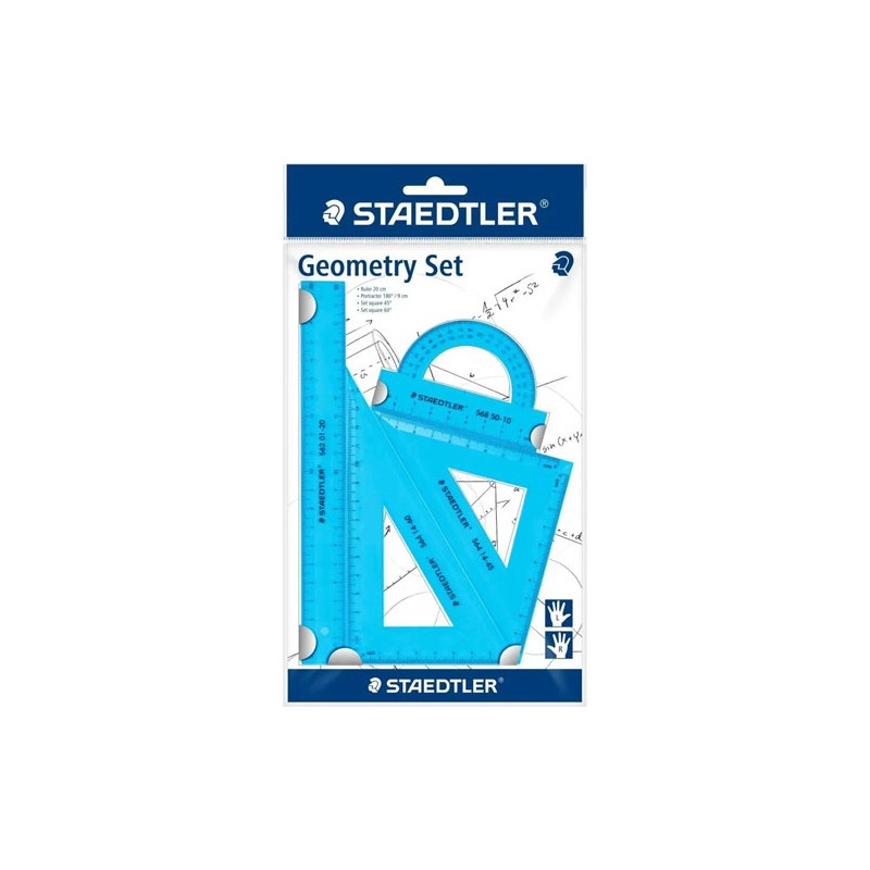 Juego Geometria Staedtler 569 Neon 20Cm Con 4