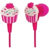 AUDÍFONOS CANDYWIREZ IN EAR CON MICROFONO CUPCAKE ROSA