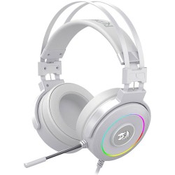Diadema Gamer Redragon Lamia Rgb Con Stand Blanco 7.1