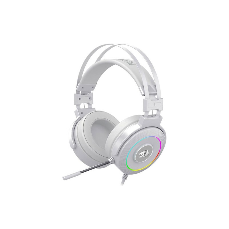 Diadema Gamer Redragon Lamia Rgb Con Stand Blanco 7.1