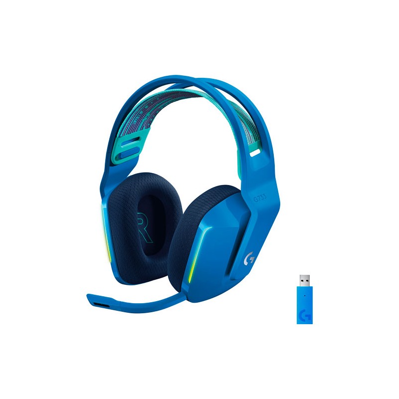 Diadema Gamer Logitech G733 Lightspee Inalambrico con Microfono Azul