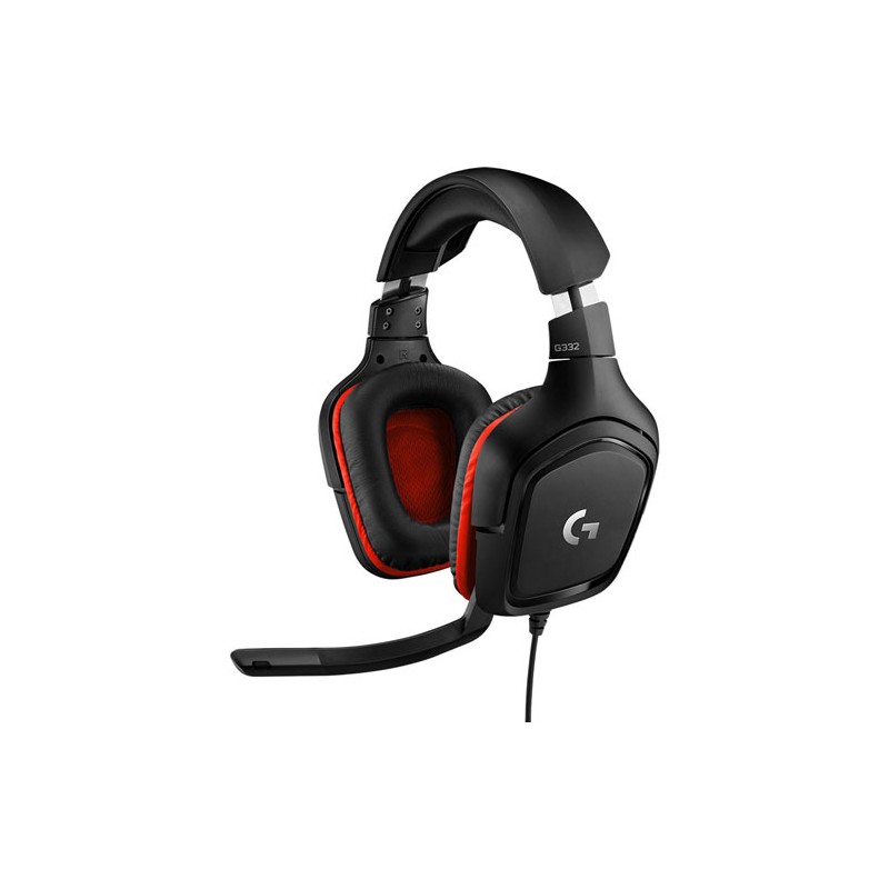 Diadema Gamer Logitech G332 Microfono Gaming Negro/Rojo