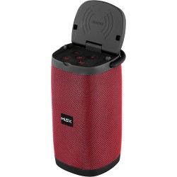 BOCINA MISIK MS266 BLUETOOTH CARGA INDUCTIVA ROJO