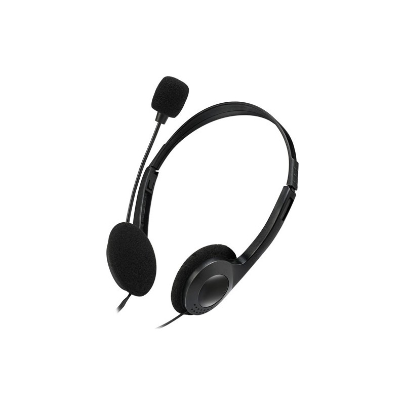 DIADEMA ADESSO ESTEREO 3.5MM CON MICRO NEGRO